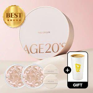 (40%+커피쿠폰)에이지투웨니스 디오리진 에센스 팩트(핑크/화이트) 본품+리필