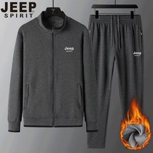 JEEP 남성 트레이닝복 세트 캐주얼 츄리닝세트 중년 캐주얼 중장년 집업점퍼 트레이닝