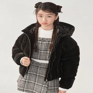 여아 덕다운 숏 크롭 점퍼_PYE4JP2710