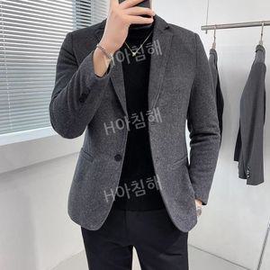 가을 겨울 슬림핏 울 모직 빅사이즈 남자 자켓 정장 마이