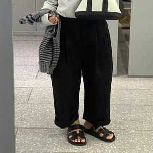 MADE 어반 투턱 세미크롭 뒷밴딩 팬츠 (2color)