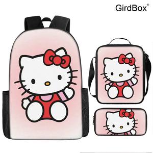 GirdBox 헬로키티 책가방 귀여운 캐릭터 학생용 백팩 여학생 가방 KT 점심가방