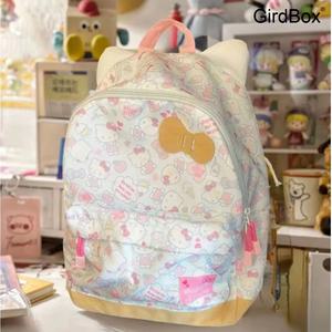 GirdBox 헬로키티 삼리오 귀여운 리본 고양이귀 대용량 책가방 학생 청소년용