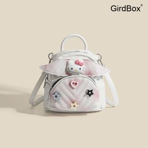GirdBox 헬로키티 자수 디자인 책가방 여학생용 2023 신상 y2k 스타일 미니 백팩