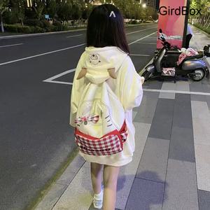 GirdBox 헬로키티 책가방 귀여운 캐릭터 백팩 학생 청소년용 가방 캠퍼스 데일리