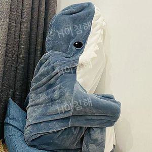 티류으스 핑크 상어 잠옷 입는 담요 성인용 전신슈트 부드러운 파자마