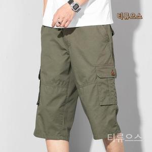 빅사이즈 남자 반바지 7부 팬츠 밴딩 6XL 여름 카고 비치 중년 아빠옷 티류으스