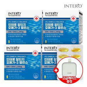 [EPA+DHA 1,100mg] 인테로 알티지 오메가3 밸런스 90캡슐 X 4박스 (12개월분) rTG