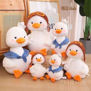 귀여운 오리 인형 뽀글이 쿠션 애착인형 선물 티류으스
