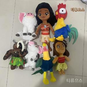 영화 모아나2 돼지 푸아 닭 헤이헤이 20 cm 인형 굿즈 티류으스
