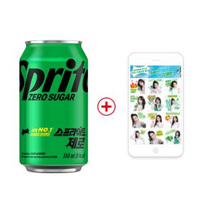 스프라이트 제로, 350ml, 24개 + 카리나 이모티콘 증정