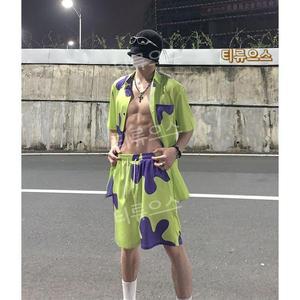 반바지 반팔 셔츠 세트 뚱이옷 뚱이잠옷 스펀지밥 캐릭터 셔츠 티류으스