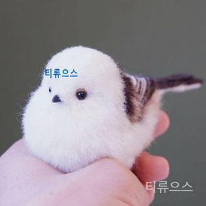 화이트 뱁새 흰 새 짹짹이 참새 인형 DIY 인테리어 장식 소품 티류으스