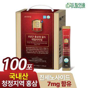 드림이음 6년근 홍삼정 골드 스틱 데일리타임 10g x 100포 1박스