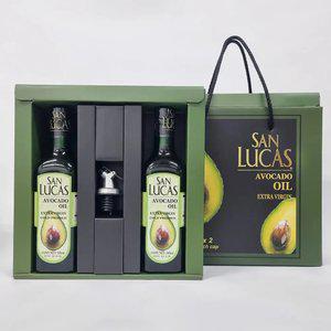 [10+1] San-Lucas 아보카도 오일 500ml x 2병 선물세트 엑스트라버진 멕시코산 냉압착