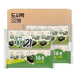 [내일도착]삼육김 광천 재래 도시락김 4g, 32봉