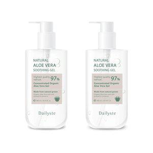 [데일리스테] [2개 묶음] 유기농 제주산 알로에베라 97% 무알콜 수딩 젤 300ml