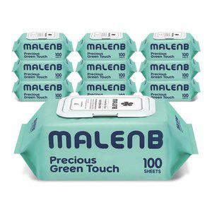 마렌비 물티슈  그린터치 100매 (10팩) 55평량 고평량