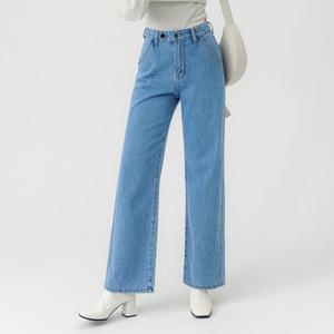 모어 롱 투버튼 데님 팬츠 청바지 / 빅사이즈 제작 S-XL 프리미엄