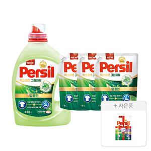 퍼실 엑스퍼트 그린파워 드럼/일반 겸용 액체세제,  2.65L, 1개 + 리필, 1.8L, 3개 +