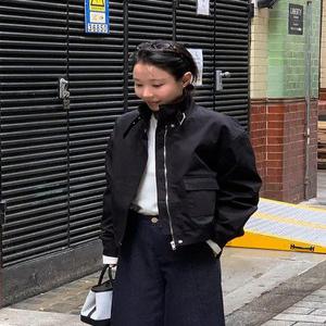 블랙 모던 버클 블루종 자켓 (one color)