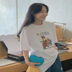 비기닝베어 박시 반팔 티셔츠 (2color) ‘남녀공용’