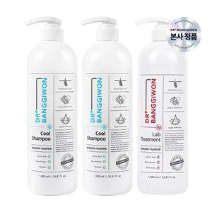 [닥터방기원] 쿨 탈모샴푸 1000mlx2+랩 트리트먼트 1000ml