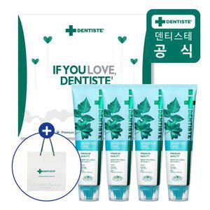 덴티스테 치약 4P 선물세트 뉴센서티브케어 100g 4개입 시린이 완화 기능성