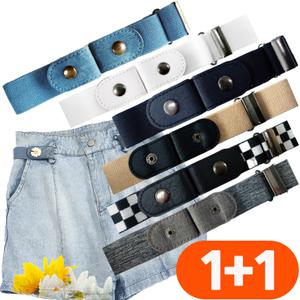 [ 1개+1개 행사 중 ] 버클 없는 무압박 허리 조절 고탄력 벨트 2p + 고리1p 1세트