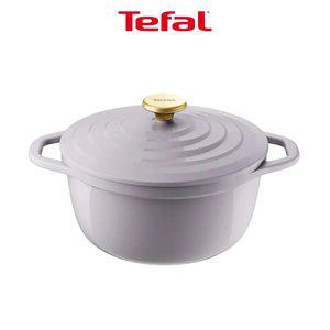 테팔 인덕션 세라믹 에어 주물냄비 프렌치라벤더 24cm
