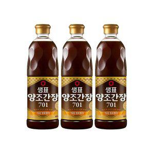 [내일도착] 샘표 양조간장 701 860ml x 3개 기획세트