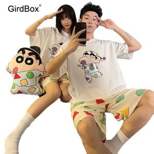 짱구잠옷 커플잠옷 여름잠옷 GirdBox 반팔 반바지 파자마세트 홈웨어