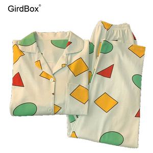 짱구잠옷 커플잠옷 GirdBox 여성잠옷 긴팔 파자마 세트 홈웨어