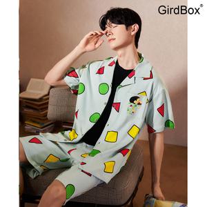 짱구잠옷 GirdBox 여름 커플잠옷 반팔 면 홈웨어 파자마