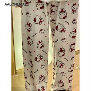 짱구잠옷 여성 파자마바지 AALONEMALL 면 홈웨어 여름 수면