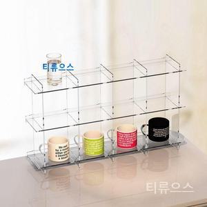 아크릴 선반 컵 머그컵 찻잔 거치대 정리대 진열 진열장 수납 티류으스