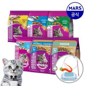 위스카스 포켓 건사료 3kg/7kg+고양이 낚시대+베베숲물티슈1팩
