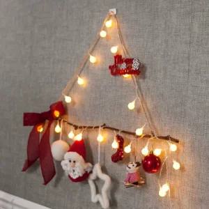 크리스마스 가랜드 벽장식 LED 멜로우 레드 65cm (DIY) 소품 벽걸이 데코 행사