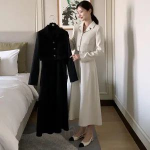 (Premium/투피스인듯/하객룩) 캘린 투피스 롱 플레어 원피스 op15615