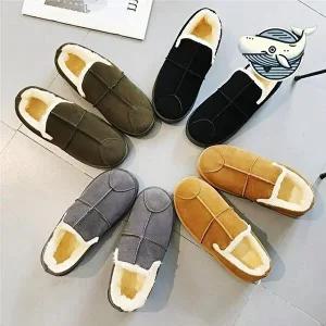 겨울맞이 따뜻한 양털모카신 실내 편안한 슬리퍼-WFH70Y5