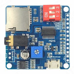 아두이노 MP3 플레이어 모듈음성 사운드 모듈 UART I/O 트리거 클래스 D 증폭기 보드 5W 8M 수납함 SD/TF