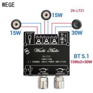 Wuzhi 오디오 앱 WEGE ZK-152 152T 302 302T LT21 2.1 2.0 채널 2x15W 2x30W BT 파워 앰프