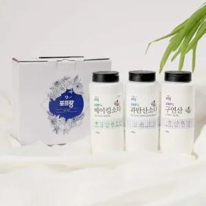 포프랑 구연산+베이킹소다+과탄산소다 3종세트/베이킹/소다/구연산/청소/용품/세정제/식용/식소다/과탄산