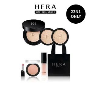 [내일도착/단독]헤라 블랙쿠션 파운데이션 디럭스 (본품1+리필2/립+아이섀도+립트리트먼트)