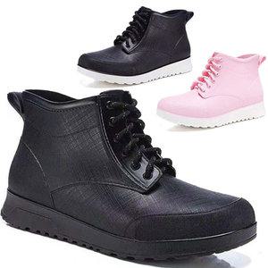 230-280mm dmshoe 남녀공용 논슬립창 방수 패션 캐주얼 하이탑 레인부츠 남자장화 구두 운동화 T31-2D