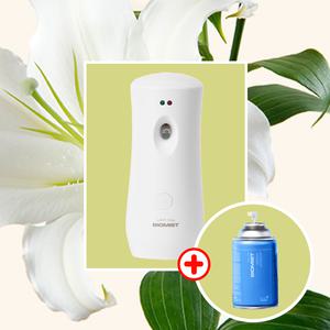 [바이오미스트] 아로마 화장실 사무실 거실 실내 자동 분사기+ 플레져 290ml 방향제