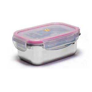 [기타]밀폐용기 사각 (600ml) 스텐락 주방용품 밀폐스텐용기 스텐밀폐용기 냉장고정리용기 스텐통 스텐