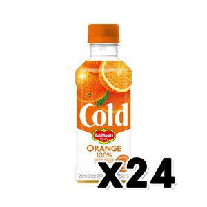 [기타]델몬트 콜드오렌지 100%과즙주스 페트음료 250ml x 24개