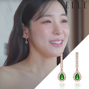 [엘르주얼리] 14K GF 그린 티어 드롭 귀걸이 ELGPEE185
