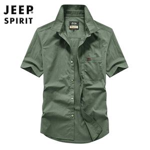 JEEP SPIRIT 지프 반팔 셔츠 남성 여름 캐주얼 빅사이즈 셔츠